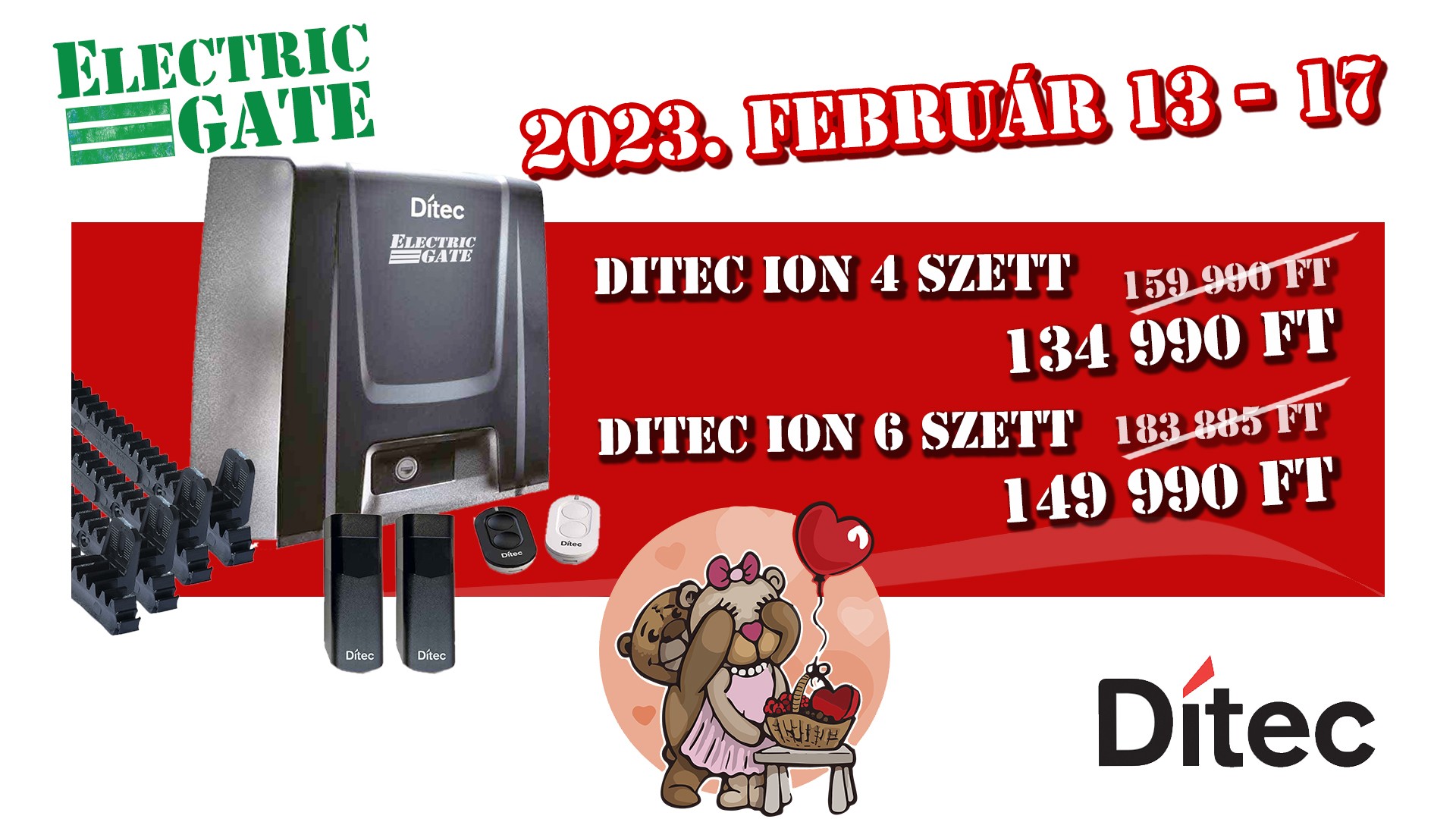 Akció Electrig Gate Kft - 2023.02.13. - 2023.02.17. - kaputechnikaszerviz.hu